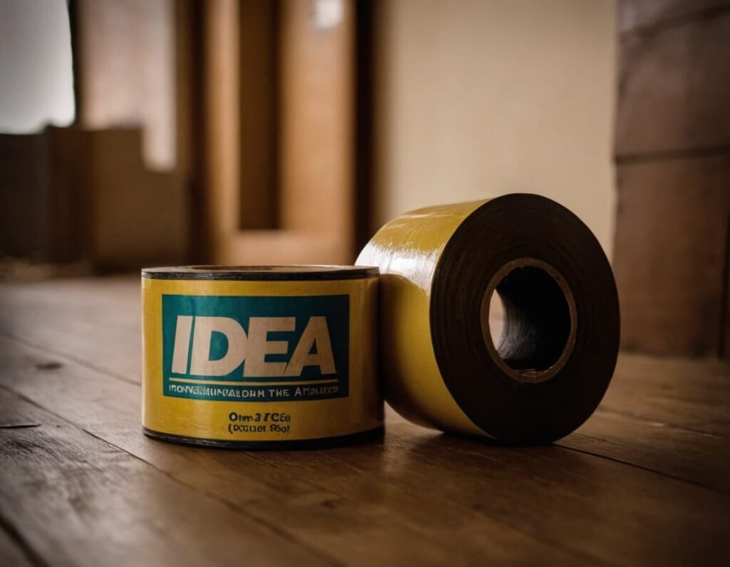 a roll of idea tape on a wood floor